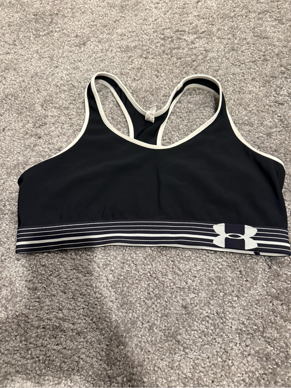 Under Armour Black & White Racerback Sports Bra